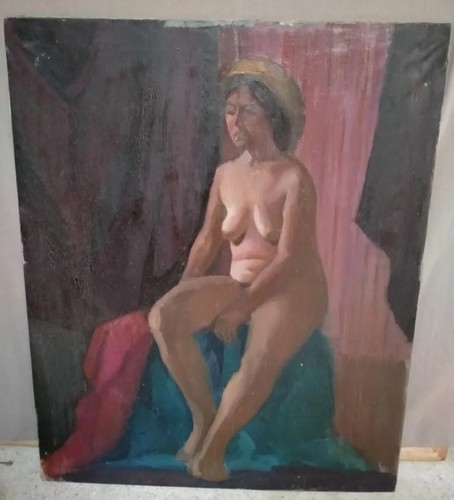 Tableau ancien huile portrait - tableau,