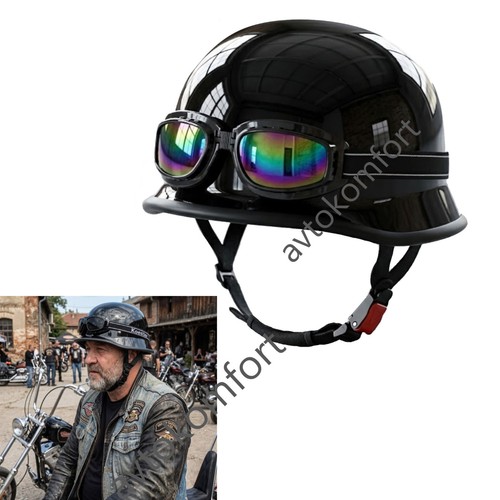 Casque moto rétro - de, style