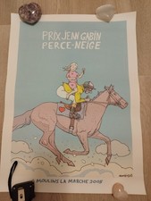 Affiche Offset MOEBIUS Prix Jean Gabin Perce Neige 2005 Hippisme 58x43 Cm 