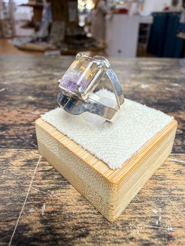 Bague amétrine carré - bague,