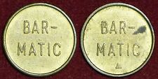 Token ancien jeton Bar-Matic pour jeux de bar (baby-foot, flipper etc...)