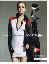 PUBLICITE ADVERTISIG  2012 LACOSTE  vetements de sport GOLF DE CHANTACO 7 10.12