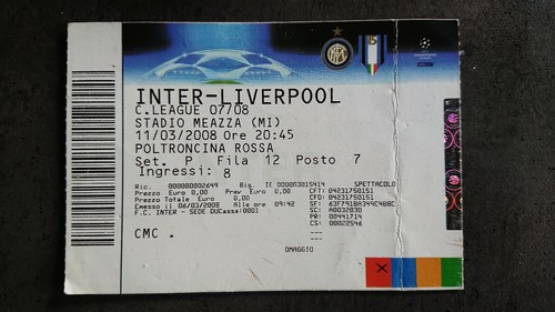 Ticket collection inter - collection, milan