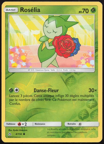 Carte pokémon rosélia 156 - pokémon,