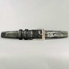 Ceinture En Cuir Noir À Motif