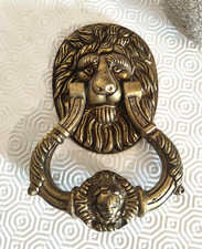 heurtoir de porte ancien lion