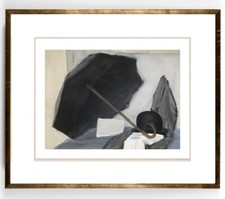 André DUFFOUR (1926-2016) Belle nature morte au parapluie & chapeau 1950 (120)