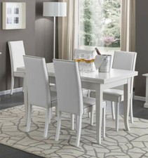 TABLE LAQUÉE BLANCHE