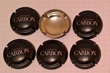 LOT 6 Capsules De Champagne DEVAVRY Cuvée CARBON Noire Et Argent verso Métal 