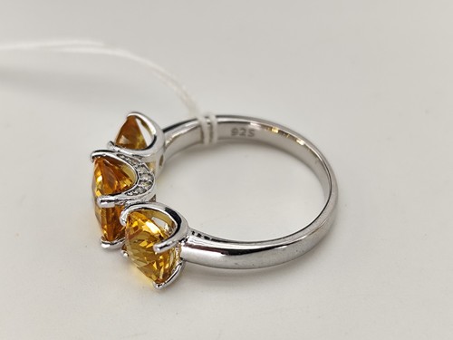 Bague argent sertie 3 - bague,