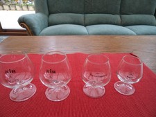 4 VERRES A COGNAC PUBLICITAIRES -  VINTAGE