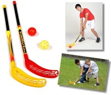 Fun-Hockey Streethockey Set de 2 crosses + 2 balles, neuf