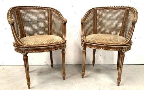 Paire fauteuils corbeille - de,