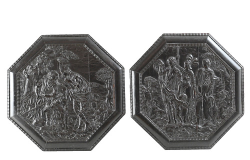 Ancien bois sculpté ebène - bois,