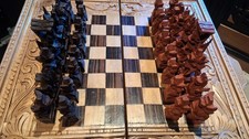 Jeux echecs bois - en, ancien