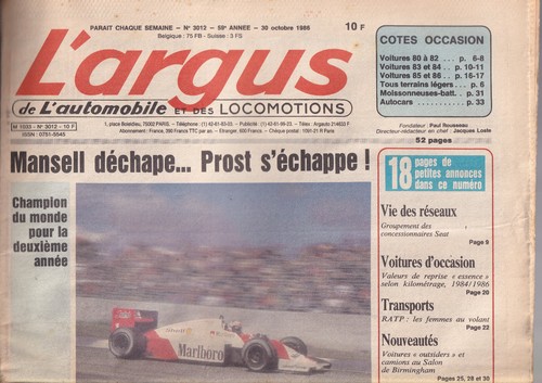 Argus 3012 salon de - n°3012,
