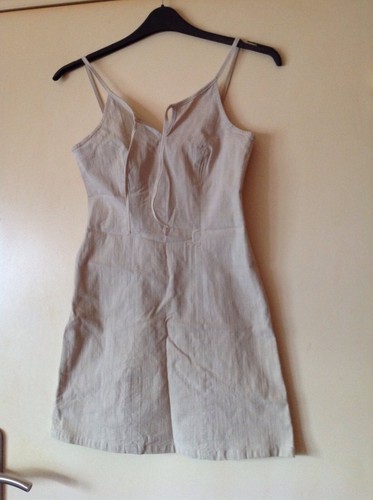 Robe beige bretelle - beige, à