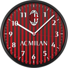 Horloge murale Milan produit officiel logo rouge Milan neuf 30 cm