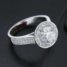 Solitaire en or blanc 14