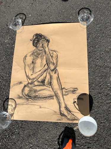Dessin fusain étude de - fusain,