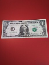 US dollar bill unique serial number true Bday 15th 1997 March crisp