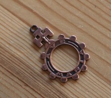 Ancien Chapelet d'annulaire "Ave Maria ... Lourdes".