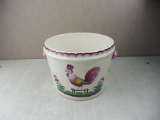 Grand cache pot décor coq sur
