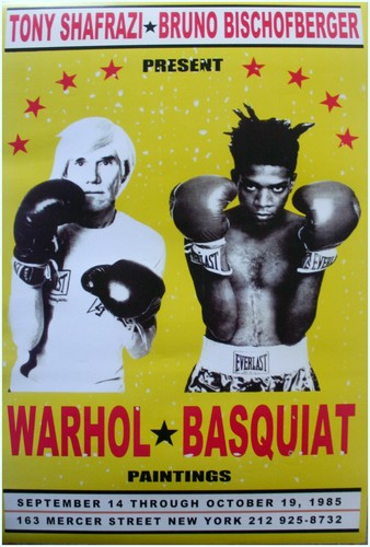 Warhol basquiat boxing match - basquiat,