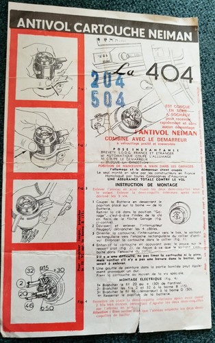Ancien feuillet antivol - ancien,