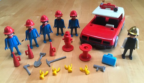 Vintage playmobil fire chief - vintage,