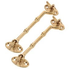 2 Pcs Serrures De Portes Fenêtres Laiton Crochet Verrouillage