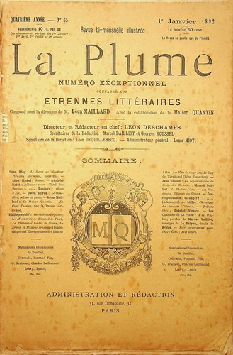 Revue plume n - n°65, 1892