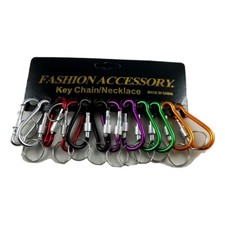 Mousqueton Aluminium 5,6 cm Porte-Clés Attache Crochet Randonnée + Verrou