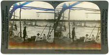 Stereo, Keystone View Company, Underwood & Underwood, Fish traps in the swirling
