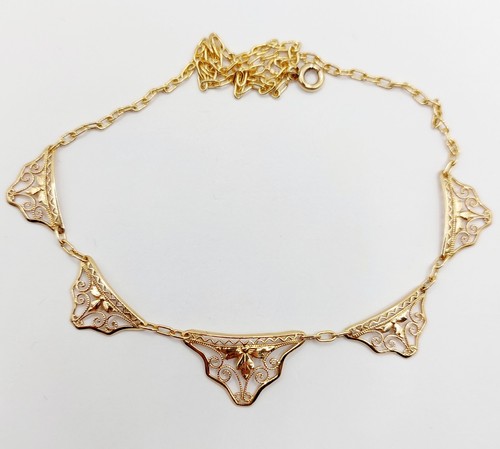 Collier art nouveau 18k - art, or