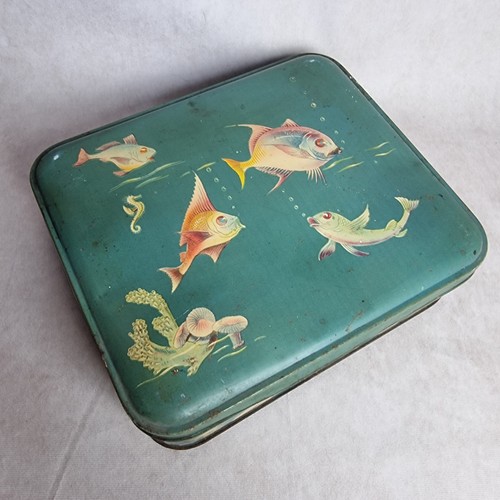 Boîte métal vintage décor - boîte,