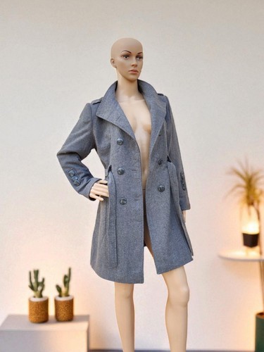 Trench femme laine gris - , –