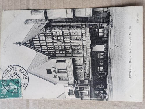 Carte postale ancienne - carte, reims