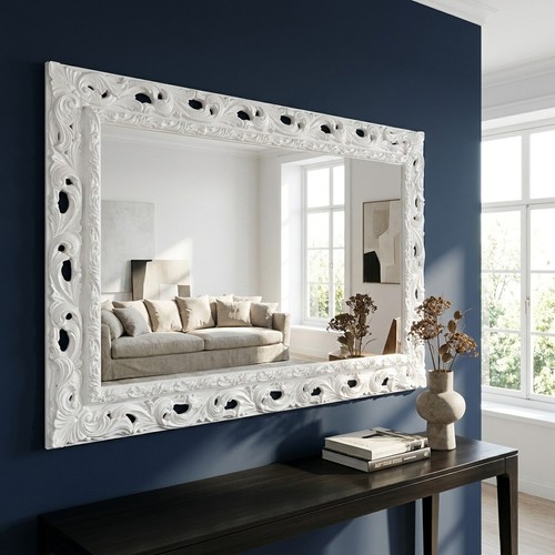 Miroir baroque blanc - baroque, avec