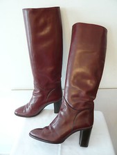 Bottes Vintage "Bordeaux"  - TESTONI  pour  BELTRAMI   Italie    ---   T. 37,5