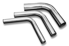 Coude en alliage d'aluminium poli 75' XXL longueur 60 cm toutes tailles tuyau...