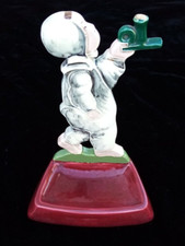 Porte boite d'allumettes faïence vers 1930