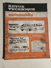 Rta Revue Technique Automobile Étude N439 Renault 9 11 Volkswagen Golf GTI 16s