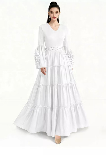 Robe femme blanc long - robe,