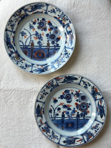 Paire assiettes imari - d’assiettes,
