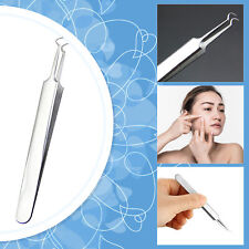 Acier Inoxydable Point Noir Solvant Bouton Extracteur Incurvé Clip Acné Outil