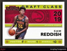 2019-20 Panini Contenders '19 Draft Class #10 Cam Reddish RC Rookie HAWKS