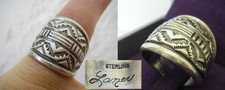 T51 52 bague navajo native american Troy Laner en argent massif sterling N°100