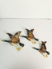 Trio, Canard, Jema, Holland, Barbotine, Céramique, Collection, Vintage. 