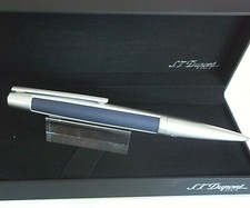 STYLO BILLE DE PRESTIGE DUPONT DEFI SPORT MATTE BLUE CHROME NEUF DE STOCK E159